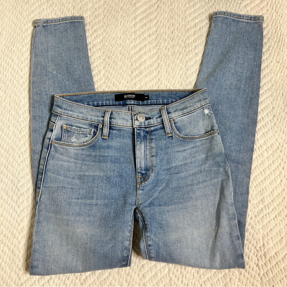 Hudson Jeans Blue Nico Super Skinny Jeans, 24